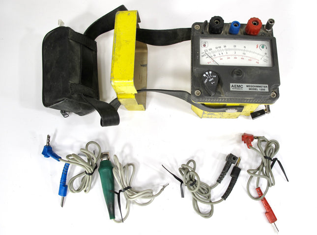 Aemc 1250 Hand Cranked Analog Megohmmeter Ohm Module Kit 250-500-1000V