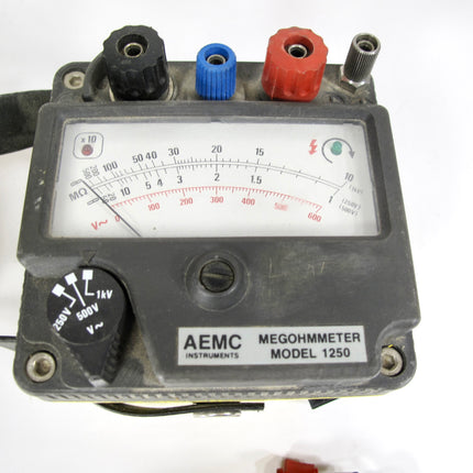 Aemc 1250 Hand Cranked Analog Megohmmeter Ohm Module Kit 250-500-1000V