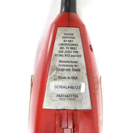 Snap-on ACT755 Halogen Leak Detector Refrigerant R22 R132a