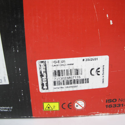 HILTI PD-E Laser Distance Meter Digital Rangefinder Measuring Tool