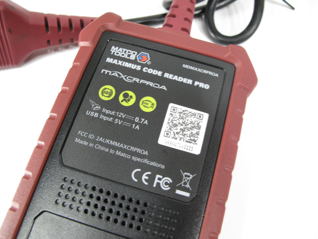 Matco Tools MDMAXCRPROA Maximus Code Reader Pro OBDII Diagnostic Scan ...