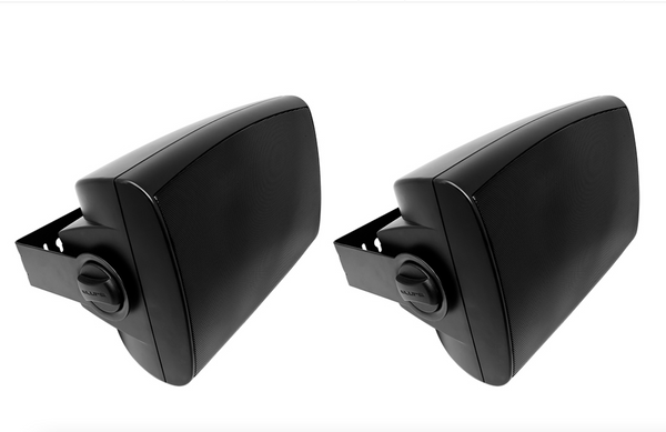 Elura OUT6.5 B70 6.5" 2-Way 125-Watt Indoor Outdoor Speakers Black Pair 70V 6Ω