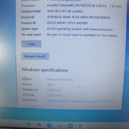 Acer Vivobook R541NA - RS01 1.10GHz 4GB RAM 500GB HDD Win 10 Laptop Computer - ZeereeZ