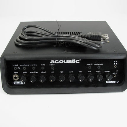 Acoustic B300HD 300W Compact Amp Bass Guitar Head Amplifier - ZeereeZ