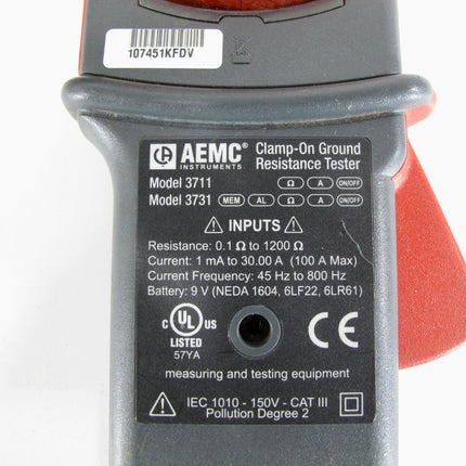AEMC 3711 Clamp - on Ground Resistance Tester with Case - ZeereeZ