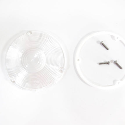 Airstream 1969 - Mid 1970s Round Tail Brake Light Gel Lens Opaque White - ZeereeZ