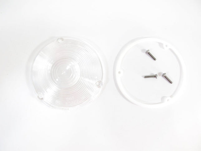 Airstream 1969 - Mid 1970s Round Tail Brake Light Gel Lens Opaque White - ZeereeZ