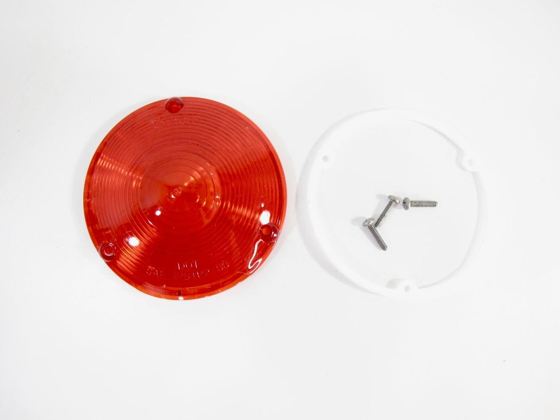 Airstream 1969 - Mid 1970s Round Tail Brake Light Gel Lens Red - ZeereeZ