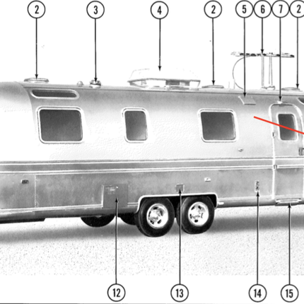 Airstream 31 x 30 - 1/2" Side Curved Single Pane Plexiglass Lexan Window + Sash for Late 70s - ZeereeZ