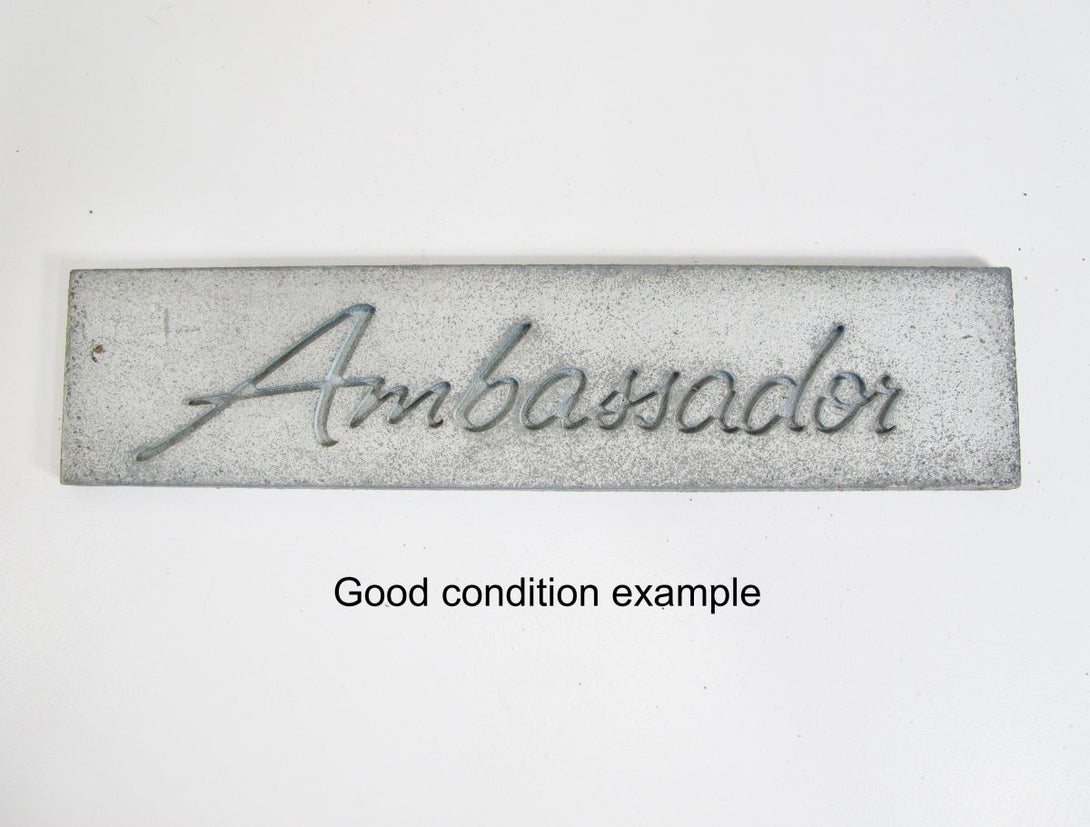 Airstream Ambassador Vintage Camper Trailer Logo Nameplate Badge - ZeereeZ