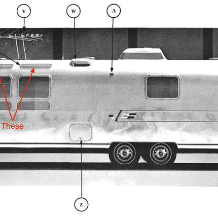 Airstream Double Pane Glass/Plexi Rounded Vista View Window 1970 - 1980s - ZeereeZ