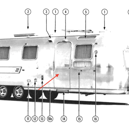 Airstream Original Aluminum Camper Single Hinge Entry Door from 1970s Trailer - ZeereeZ