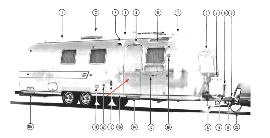 Airstream Original Replacement Single Hinge Camper Entry Door for 1970s Trailers - ZeereeZ