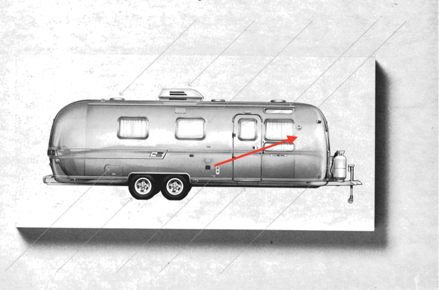 Airstream Original Rounded Aluminum Curb Side Middle Front Body Panel - ZeereeZ