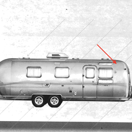 Airstream Original Rounded Aluminum Front Upper Curb Side Body Panel - ZeereeZ