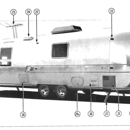 Airstream Tail Brake Light Assembly Original Replacement Light Cups / Cans for 1969 - Mid 70s - ZeereeZ