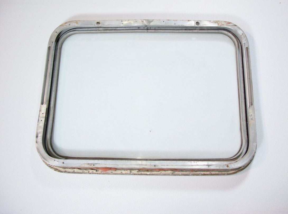 Airstream Vintage Single Pane Curved Glass Side Awning Window Assembly 30 - 1/2 x 22 1969 - Mid 70s - ZeereeZ