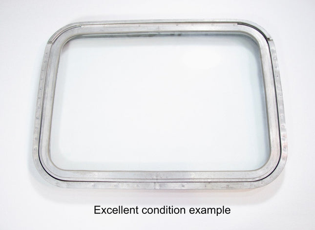 Airstream Vintage Single Pane Curved Glass Side Awning Window Assembly 30 - 1/2 x 22 1969 - Mid 70s - ZeereeZ