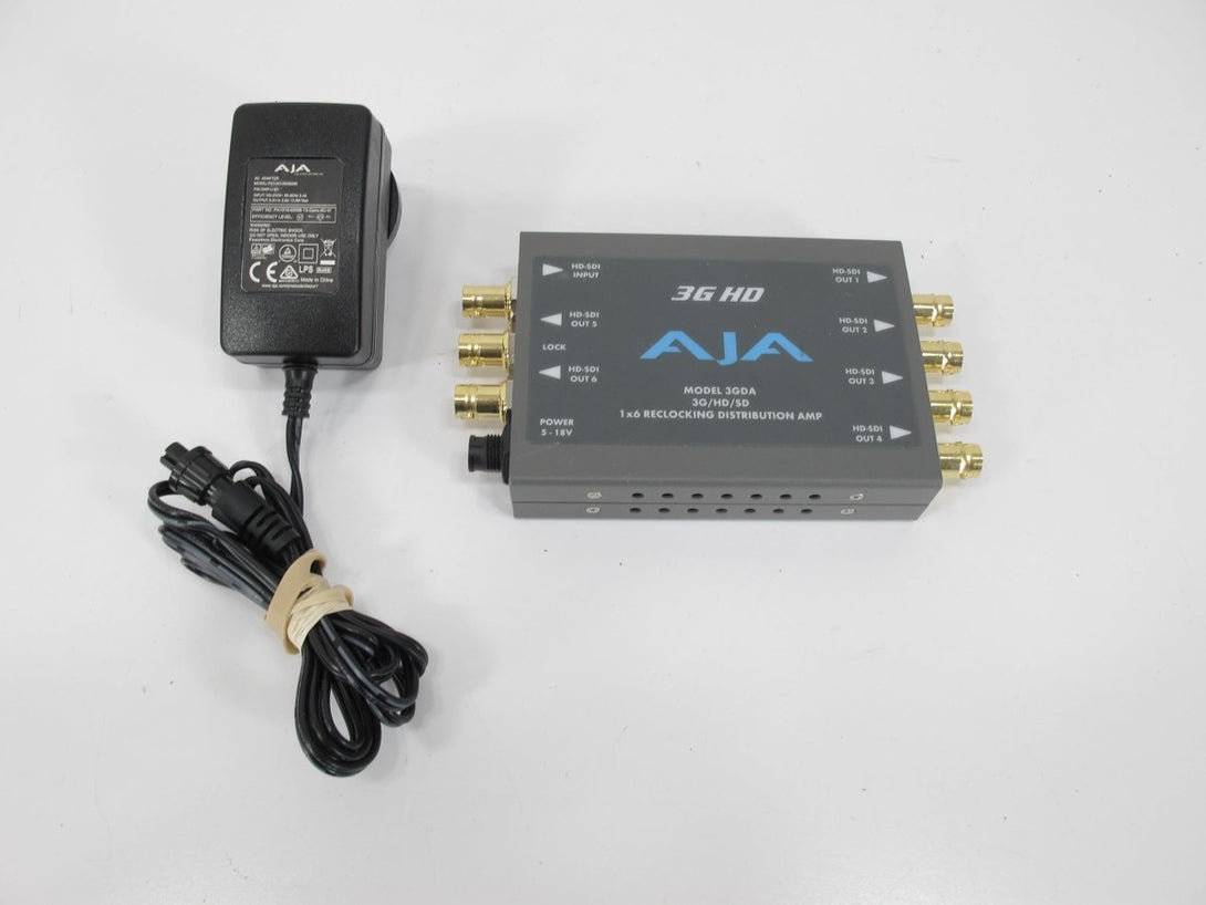 AJA 3GDA 1x6 3G/HD/SD Reclocking Distribution Amp(3G/HD/SD - SDI ins & 6 SDI - ZeereeZ