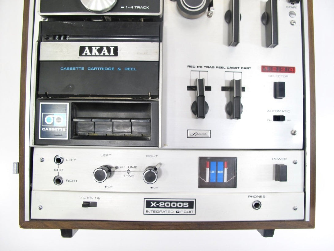 Akai X - 2000S Reel - to - Reel Stereo Tape Player Recorder w/ 8 - Track Cassette Cross Field Combo - ZeereeZ