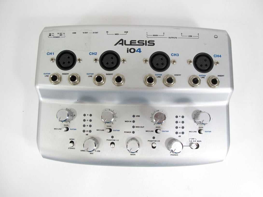 Alesis iO4 4 in/out 24bit Audio MIDI Recording USB Interface - ZeereeZ