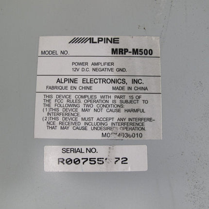 Alpine MRP - M500 500w RMS Monoblock Car Subwoofer Audio Amplifier V - Power - ZeereeZ