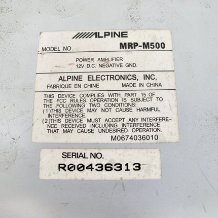Alpine MRP - M500 Mono Power Car Amplifier Mono 500 Watts - ZeereeZ