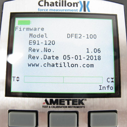 Ametek Chatillon DFE II 100LBF 500N Digital Force Gauge Scale DFE2 - ZeereeZ