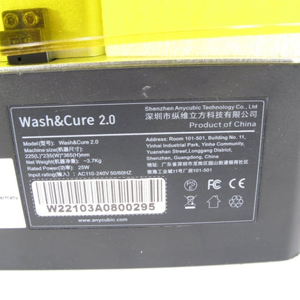Anycubic Wash and Cure 2.0 for LCD SLA 3D Printer Resin UV - Curing Used - ZeereeZ
