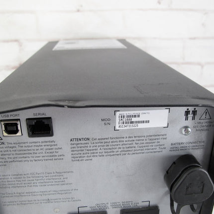 APC SMC1000 Smart - UPS Power Backup LCD 1000VA 120V Tower No Batts - ZeereeZ