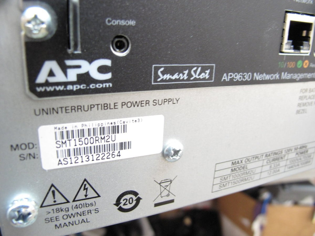 APC SMT - 1500RM2U Smart UPS Uninterruptible Power Supply Battery Backup - ZeereeZ