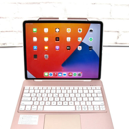 Apple iPad Pro 512GB 4th Gen 12.9 Inch Wifi Pink and Keyboard Case Bundle - ZeereeZ