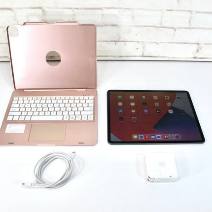 Apple iPad Pro 512GB 4th Gen 12.9 Inch Wifi Pink and Keyboard Case Bundle - ZeereeZ