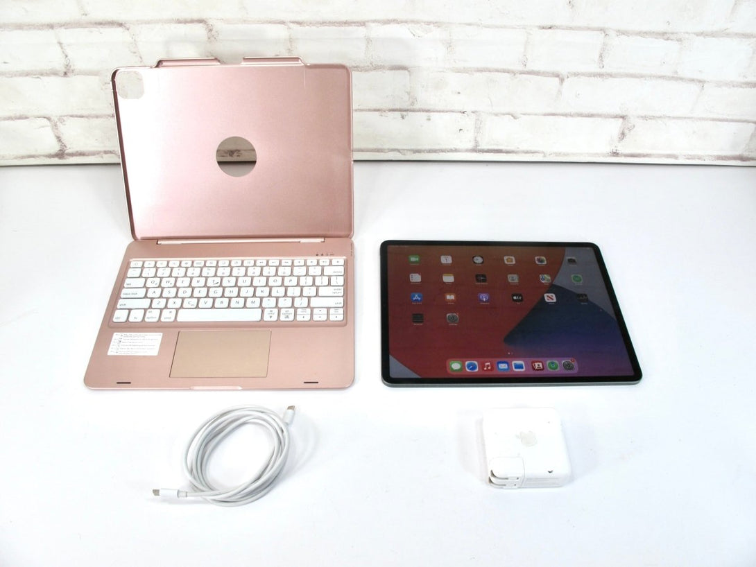 Apple iPad Pro 512GB 4th Gen 12.9 Inch Wifi Pink and Keyboard Case Bundle - ZeereeZ