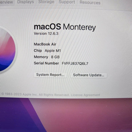 Apple MacBook Air M1 256GB 8GB 2020 Notebook Computer - ZeereeZ