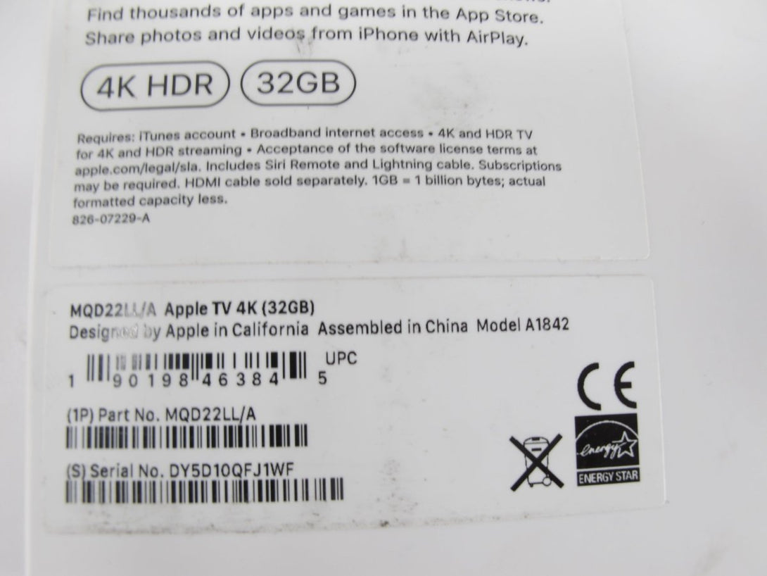 Apple TV 4K 5th Gen 32GB A1842 Video Streaming Media Player - ZeereeZ