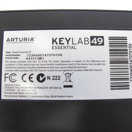 Arturia Keylab 49 Midi USB 49 Key Keyboard DAW Software USB Controller - ZeereeZ