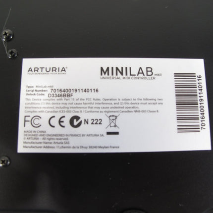 Arturia MiniLab MkII Portable Compact 25 Slim - Key Studio MIDI Controller - ZeereeZ