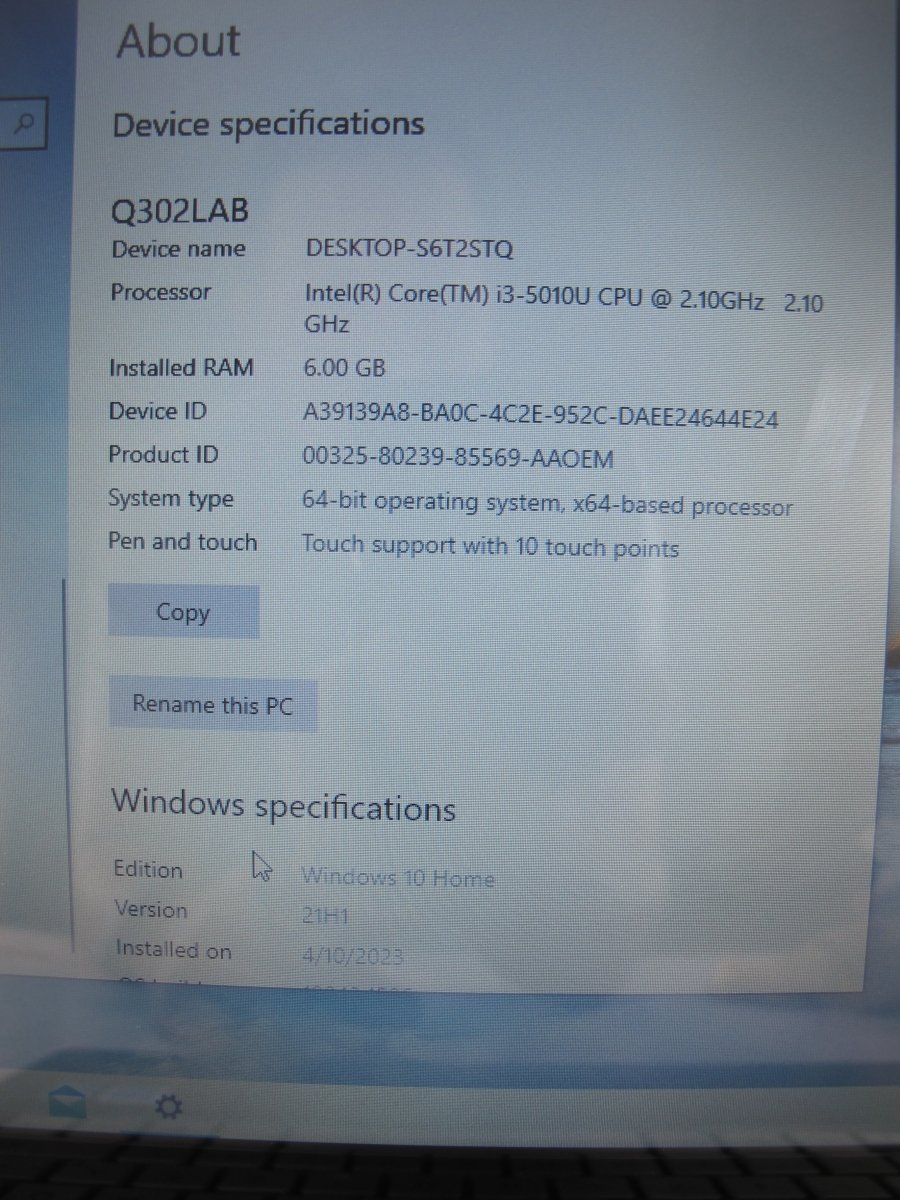 ASUS Q302LA13.3" Touchscreen Win 10 i3 2.10GHz 6GB RAM 500GB HD Laptop / Tablet - ZeereeZ