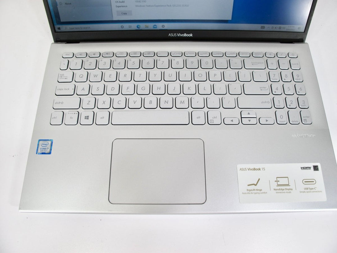 Asus VivoBook X512F Intel i7 1.8GHz 12GB 500GB HD 15.6" Win 10 Notebook Computer - ZeereeZ