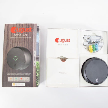 August AUG - SL02 - M02 - G02 Dark Gray Electronic Bluetooth Smart Lock Unused - ZeereeZ