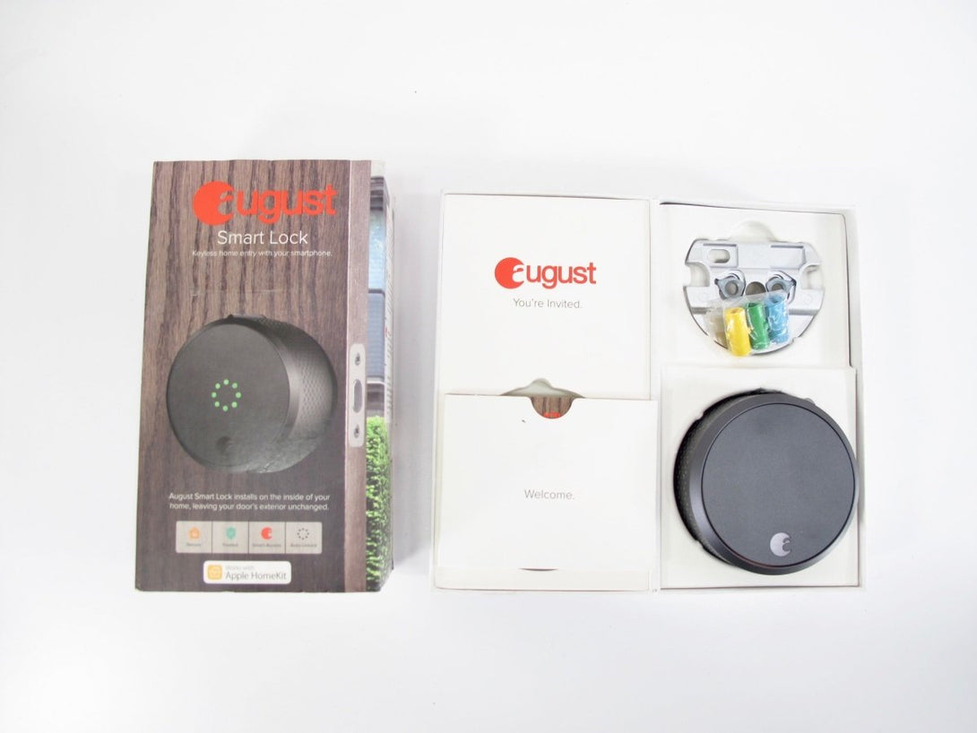 August AUG - SL02 - M02 - G02 Dark Gray Electronic Bluetooth Smart Lock Unused - ZeereeZ