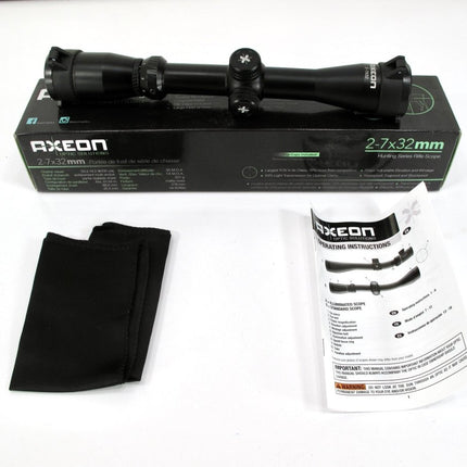Axeon 2 - 7x 32mm 1 Inch TubeMulti - Green Coated Rifle Scope - ZeereeZ