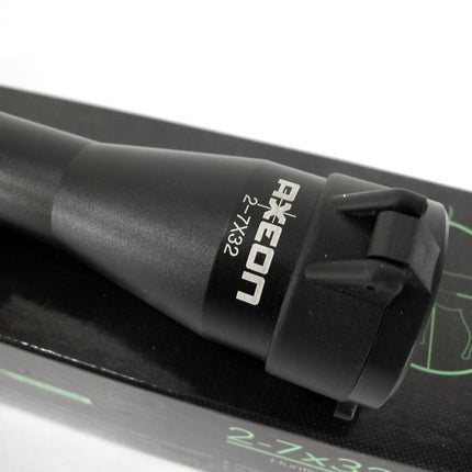 Axeon 2 - 7x 32mm 1 Inch TubeMulti - Green Coated Rifle Scope - ZeereeZ
