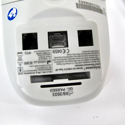 BabySense 7 The Original Non - Contact Movement Baby Monitor White - ZeereeZ