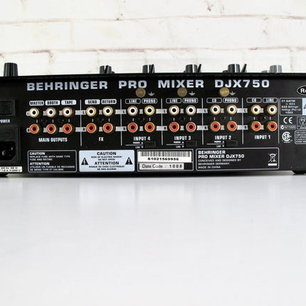 Behringer DJX750 Professional 4 - channel DJ Mixer - ZeereeZ