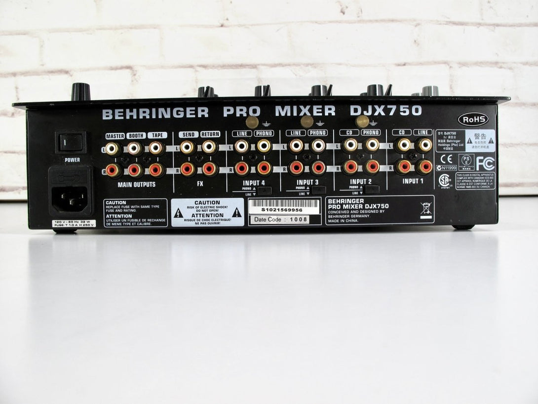 Behringer DJX750 Professional 4 - channel DJ Mixer - ZeereeZ