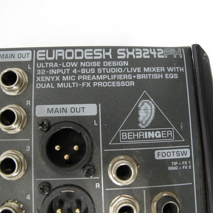 Behringer Eurodesk SX3242FX 32 Input 4 Bus Mixer with Effects - ZeereeZ