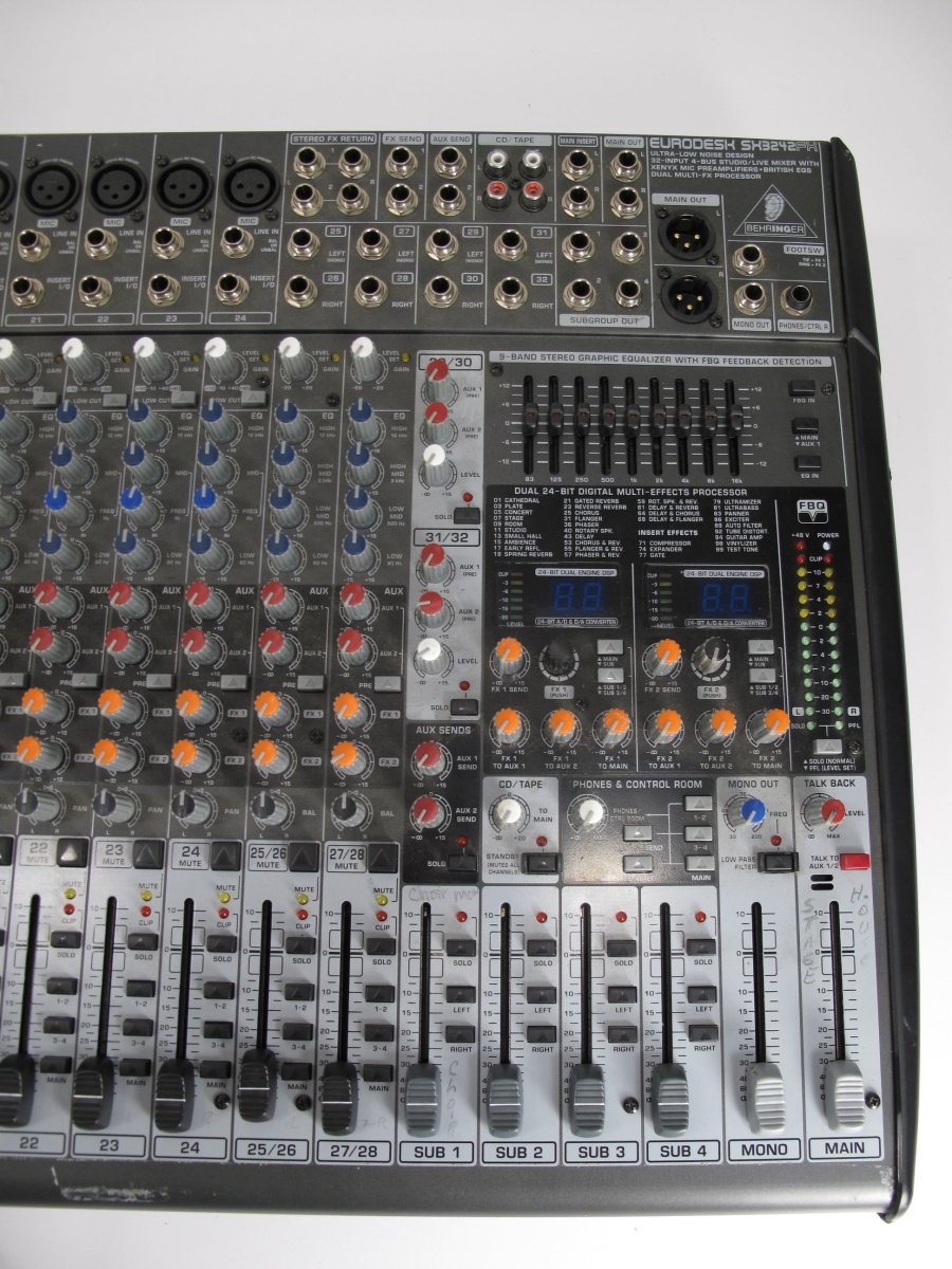 Behringer Eurodesk SX3242FX 32 Input 4 Bus Mixer with Effects - ZeereeZ