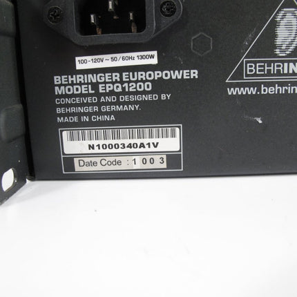 Behringer EuroPower EPQ1200 Stereo Power Amplifier 1200 Watts - ZeereeZ